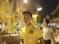 ĐT Việt Nam thăm chùa Vàng của Myanmar cầu bình an